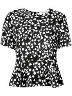 Diane von Furstenberg топ Orilla с баской