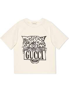 Gucci Kids футболка с принтом Tiger