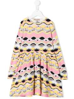 Emilio Pucci Junior платье с контрастным принтом