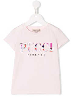 Emilio Pucci Junior футболка с контрастным логотипом