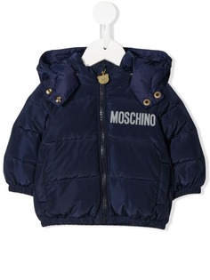 Moschino Kids куртка на молнии с логотипом