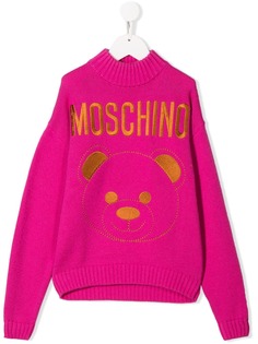 Moschino Kids джемпер с вышитым логотипом