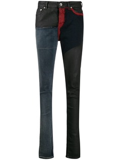 Rick Owens DRKSHDW джинсы скинни в технике пэчворк