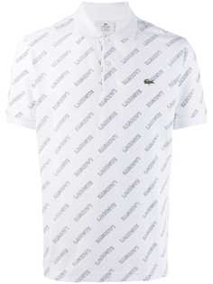 Lacoste Live logo print polo shirt