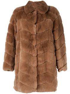 Yves Salomon Meteo single-breasted fur coat