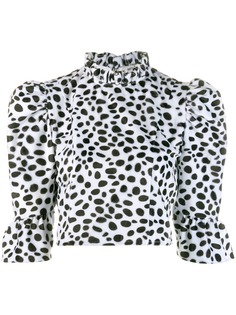 Batsheva укороченная блузка с принтом