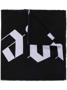 Palm Angels шарф вязки интарсия с логотипом