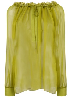 Alberta Ferretti полупрозрачная блузка