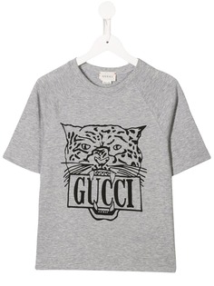Gucci Kids футболка с принтом Tiger
