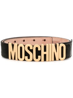 Moschino бархатный пояс с логотипом