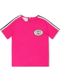 Gucci Kids футболка с нашивкой GG