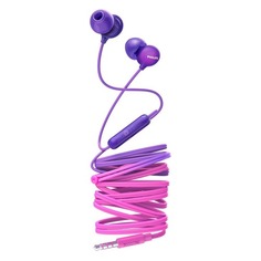 Наушники с микрофоном PHILIPS SHE2405, 3.5 мм, вкладыши, фиолетовый/розовый [she2405pp/00]