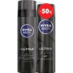 Средства для/после бритья Набор Nivea Men Пена для бритья Ultra 250 мл + Дезодорант мужской Ultra 150 мл