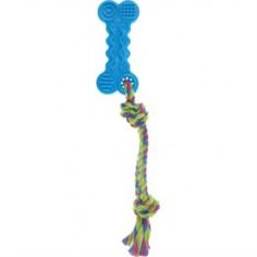 Игрушки Игрушка для собак CHOMPER Pipsqueak Косточка с веревкой 26см