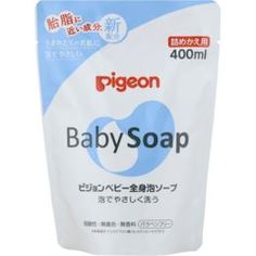 Средства по уходу за телом и за кожей лица для детей Мыло-пенка Pigeon Baby soap 400 мл