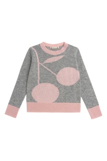Свитер серого и розового цвета Bonpoint