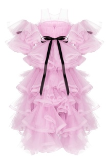 Розовое платье с пышными рукавами Sasha Kim