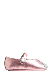 Розовые туфли с вышивкой Bonpoint