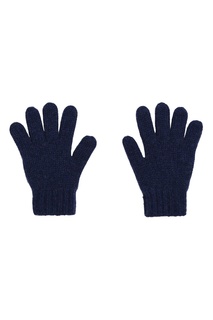 Вязаные перчатки синего цвета Bonpoint
