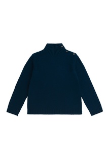 Синий свитер с высоким воротником Bonpoint