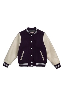 Бомбер синего и белого цвета Bonpoint