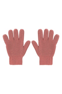 Вязаные перчатки розового цвета Bonpoint