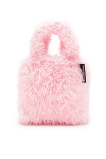 Розовая сумка с меховой отделкой Balenciaga