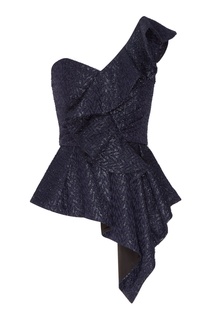 Асимметричный топ с оборкой Self Portrait