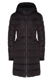 Черное стеганое полупальто Moncler