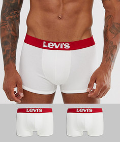 2 пары белых боксеров-брифов Levis - Белый
