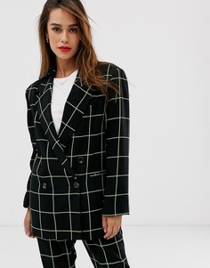 Неоновый блейзер в клетку ASOS DESIGN - Мульти