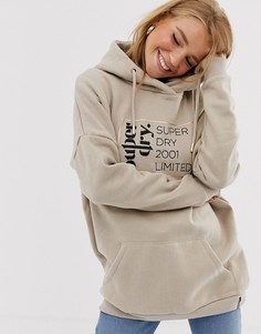 Худи удлиненного кроя Superdry Ana - Бежевый