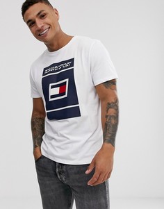 Белая футболка с логотипом на груди Tommy Sport - Белый