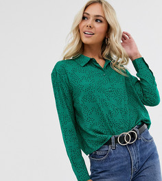 Свободная рубашка в горошек Wednesdays Girl - Зеленый