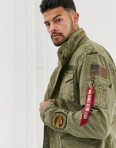 Куртка с нашивками Alpha Industries Huntingdon - Зеленый