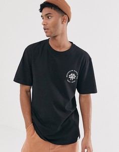 Черная oversize-футболка с логотипом Brooklyn Supply Co - Черный