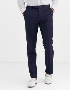 Темно-синие брюки слим из 50% шерсти Harry Brown - Темно-синий