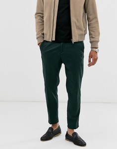Зеленые брюки с поясом на резинке Moss London - Зеленый
