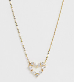 Позолоченное ожерелье с подвеской-сердечком с камнями Aldo - Золотой