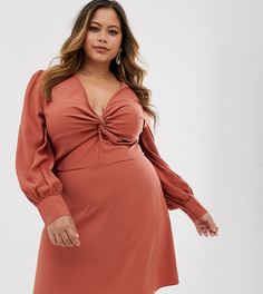 Платье с длинными рукавами и сборками Unique21 Hero - Оранжевый