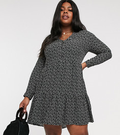 Свободное платье мини с геометрическим принтом Vero Moda Curve - Мульти