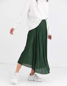 Плиссированная юбка макси с запахом ASOS DESIGN - Мульти