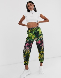 Oversize-джоггеры с принтом тай-дай и отделкой ASOS DESIGN - Мульти