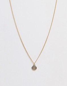 Золотистое ожерелье с монетой DesignB - Золотой