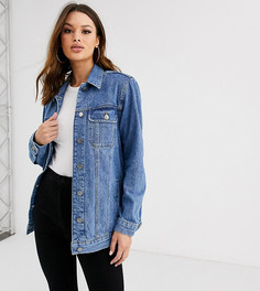 Джинсовая выбеленная куртка ASOS DESIGN Tall - Синий