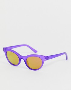 Фиолетовые матовые солнцезащитные очки в круглой оправе AJ Morgan - Фиолетовый