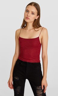 Топ с кружевной отделкой Stradivarius