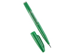Фломастер-кисть Pentel Brush Sign Pen Green SES15C-D