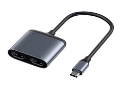 Хаб USB Baseus Enjoy Series HD Intelligent Type-C to HDMIx2 / PD Grey CAHUB-I0G