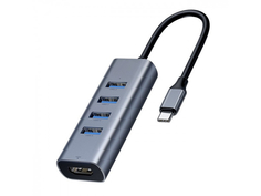 Хаб USB Baseus Enjoy Series Type-C to USB3.0x4 / HDMI Grey CAHUB-N0G